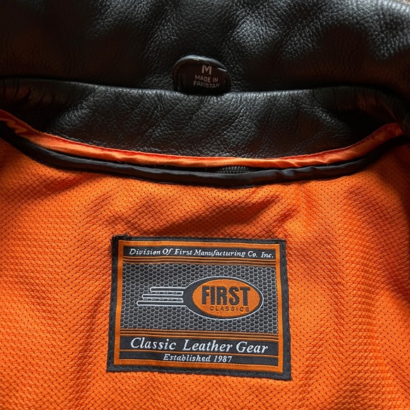 First Classics Black Leather Motorcycle Biker Jacket Women’s M Removable Lining - Picture 7 of 16